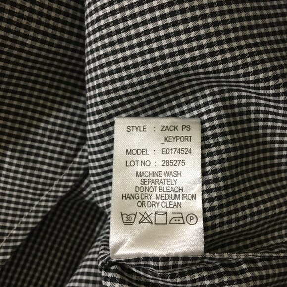 Theory Men's Zack PS Newport Long Sleeve Button-Up Black/White Check Shirt- S - Picture 6 of 6